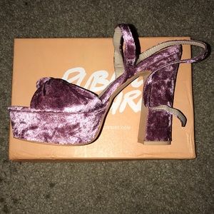 Public Desire Velvet Heels